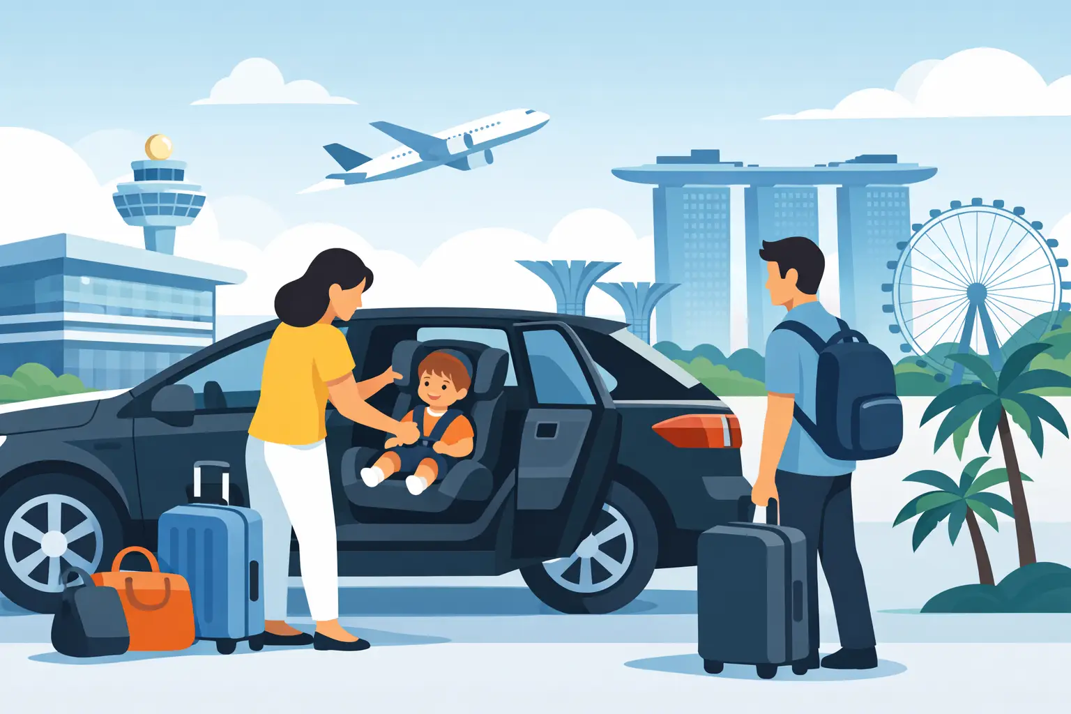 Airport Transfer With Child Seats in Singapore