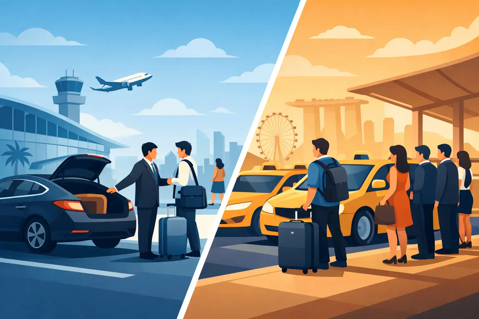 Airport Pickup vs Taxi Queue in Singapore