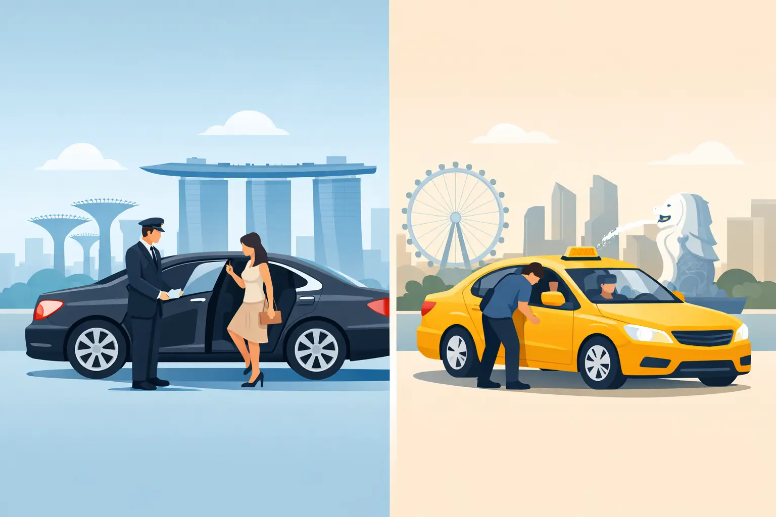 Chauffeur Hire vs Taxi in Singapore