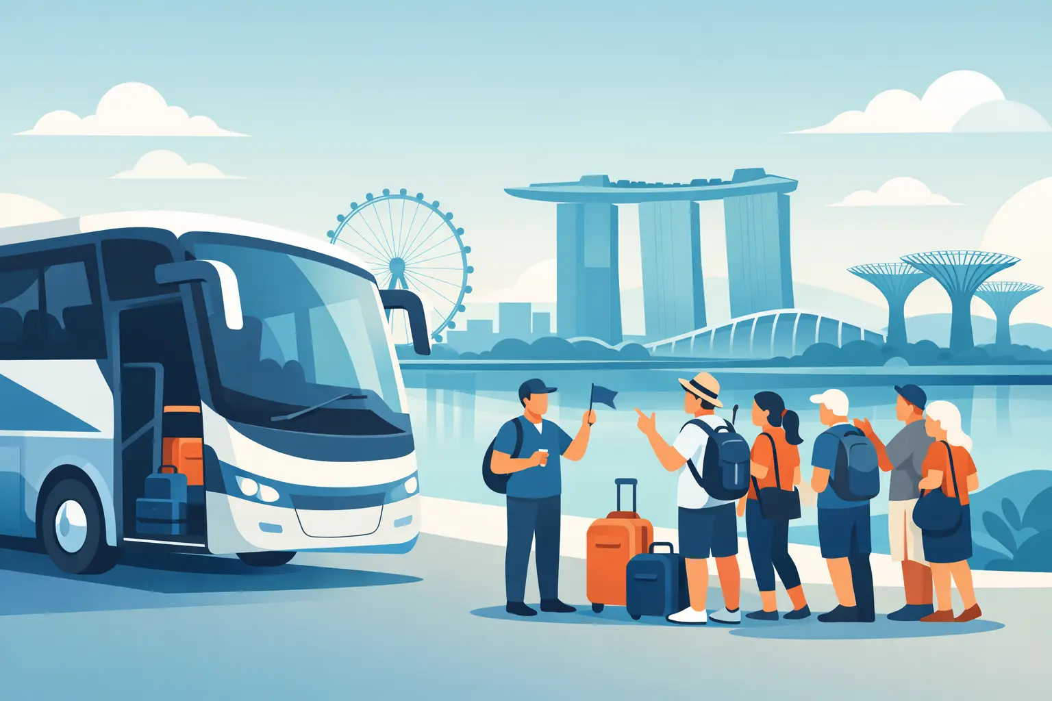 Bus Transfer for Tour Groups in Singapore