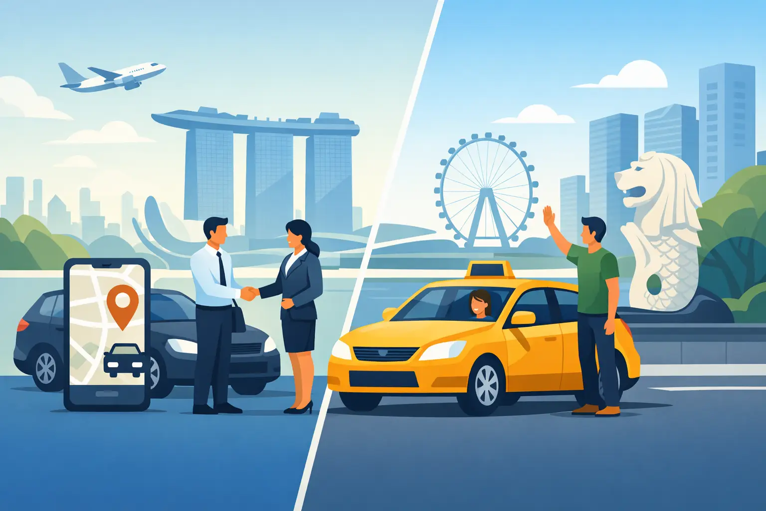 Prebooked Transfer vs Street Taxi in Singapore